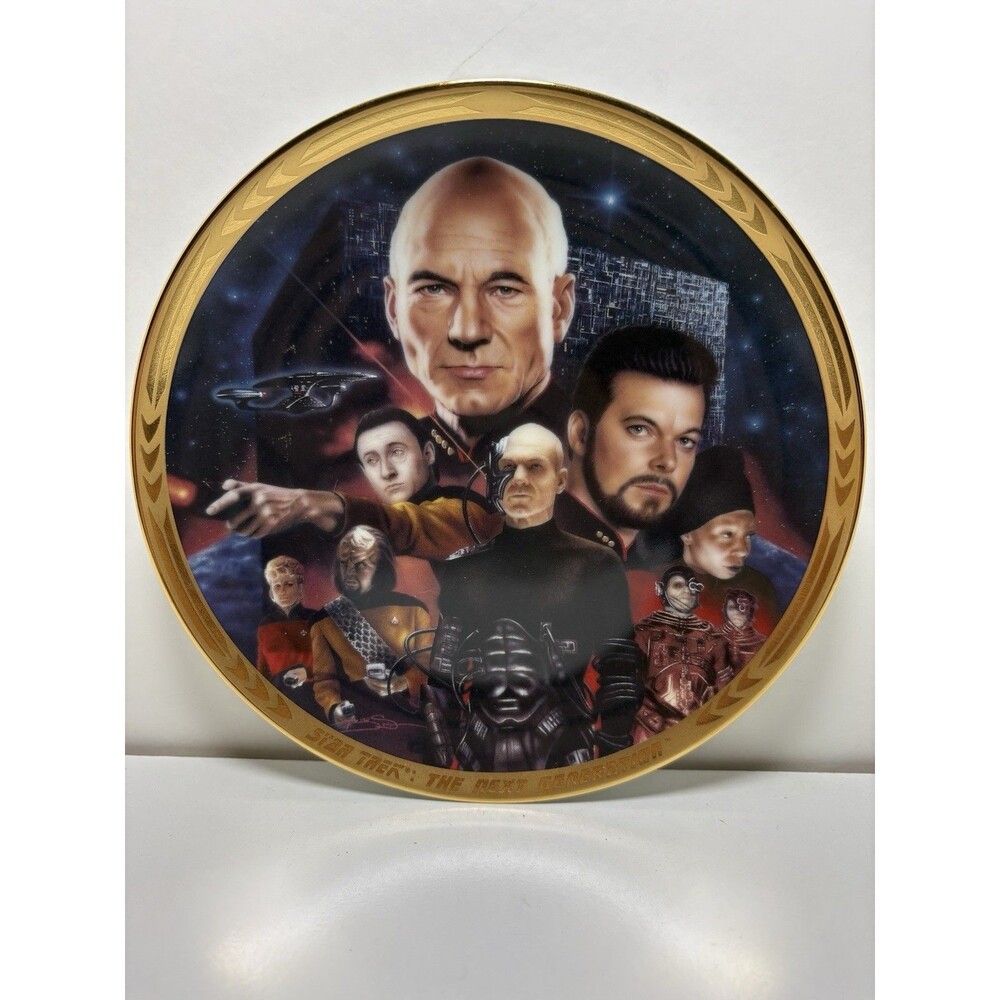 Star Trek Next Generation Plate Hamilton Collection The Best of Both Worlds W202